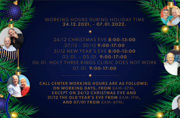 Working hours during holiday time